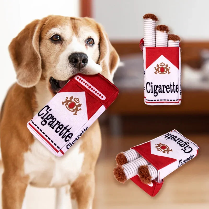 The Bad Habit: Hilarious Cigarette Plush Dog Toy