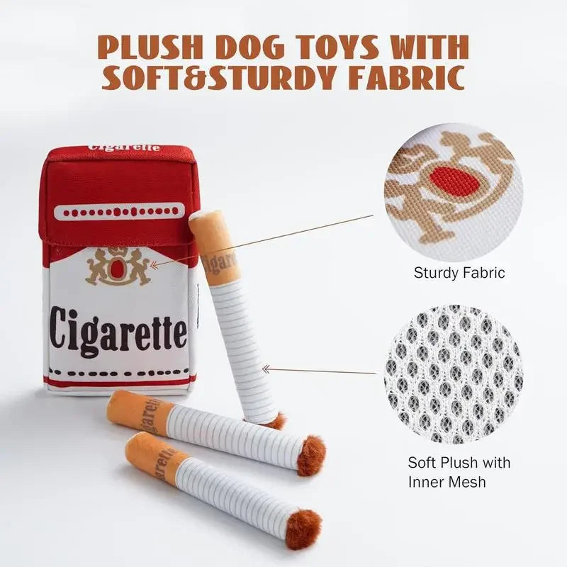 The Bad Habit: Hilarious Cigarette Plush Dog Toy